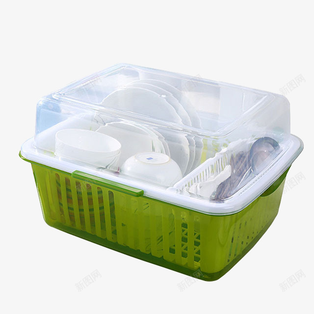 厨房沥水收纳盒png免抠素材_新图网 https://ixintu.com 产品实物图 厨房用品 塑料 收纳 沥水收纳盒