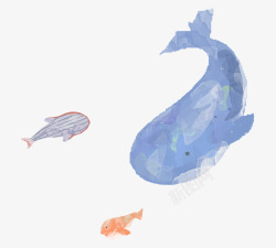 大鱼手绘卡通韩国可爱素材