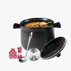 养生煲陶瓷锅煲汤锅高清图片