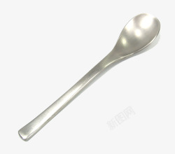 金属色的纯银勺子素材