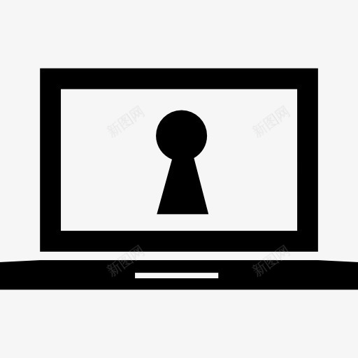 小孔对笔记本电脑的屏幕图标png_新图网 https://ixintu.com 密码 屏幕 工具 工具和器具 笔记本电脑 符号 计算机工具 钥匙孔
