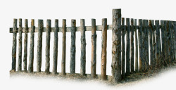 木栅栏装饰素材