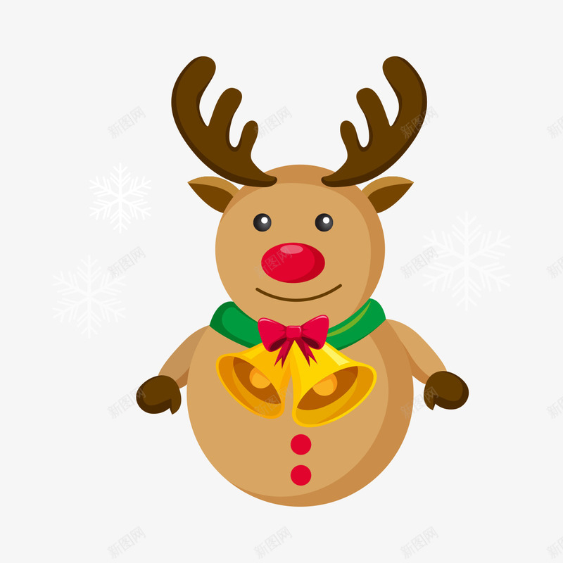 小鹿脖子上的铃铛png免抠素材_新图网 https://ixintu.com png图形 动物 圣诞节 小鹿 装饰 铃铛