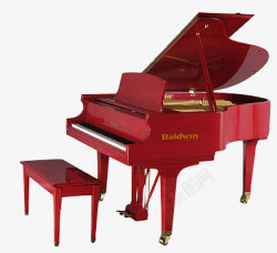三脚钢琴红色三脚钢琴高清图片