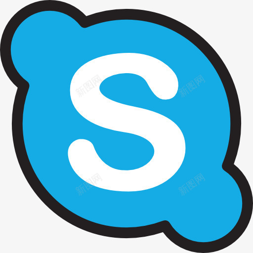 Skype图标png_新图网 https://ixintu.com Skype 品牌和标志 标志 标识 社交媒体 社交网络 视频电话