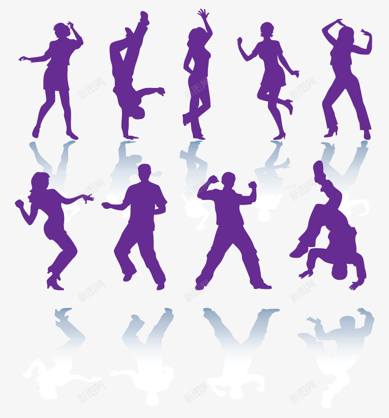 群舞剪影png免抠素材_新图网 https://ixintu.com png图片素材 免费png素材 很多人 紫色 舞蹈素材 舞蹈跳舞培训班招生 跳舞
