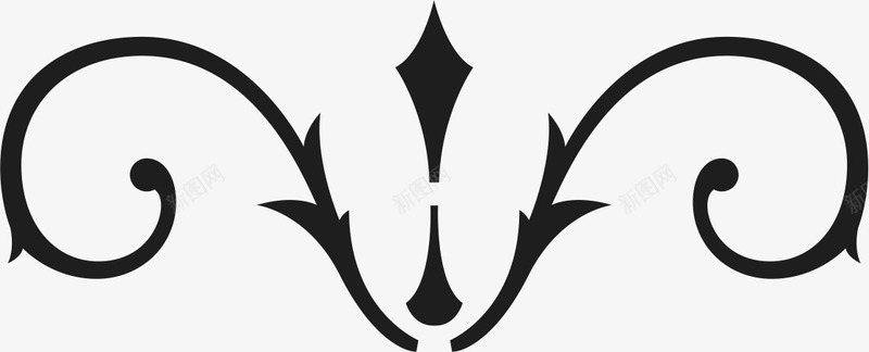 角花底纹花型对称平面图形png免抠素材_新图网 https://ixintu.com 平面构成 底纹 花状图案 角花 轴对称图形 边角 黑色