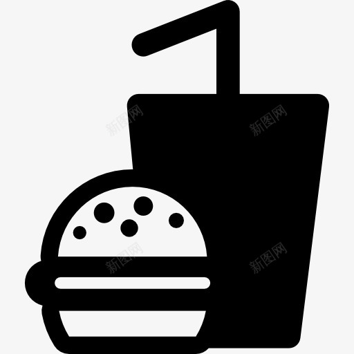 汉堡和苏打图标png_新图网 https://ixintu.com 快餐 汉堡 汽水 软饮料 食品