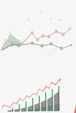 折线统计图素材