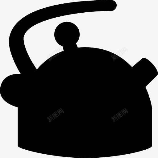 锅炉的剪影图标png_新图网 https://ixintu.com 厨房 厨房包 工具 工具和器具 水 煮 茶 茶壶 锅炉