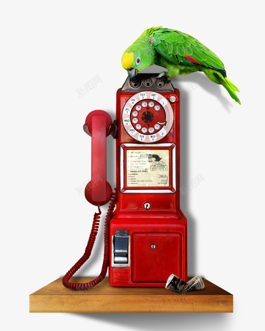红色复古电话png免抠素材_新图网 https://ixintu.com 古典电话 复古 电话 红色 红色复古电话 鹦鹉