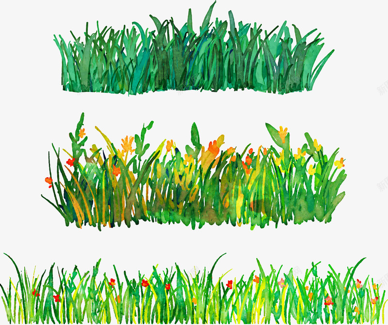 手绘绿色草丛背景png免抠素材_新图网 https://ixintu.com 手绘 素材背景 绿色 草丛