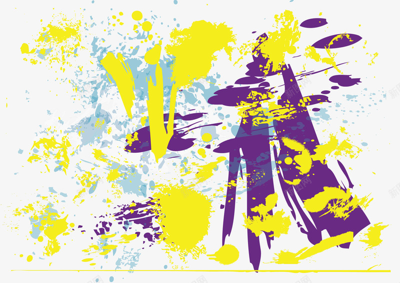 黄紫色喷雾png免抠素材_新图网 https://ixintu.com 喷彩雾 彩色喷雾 彩色颜料 彩雾 烟雾 矢量喷雾 紫色 蓝色 黄紫色喷彩雾 黄色