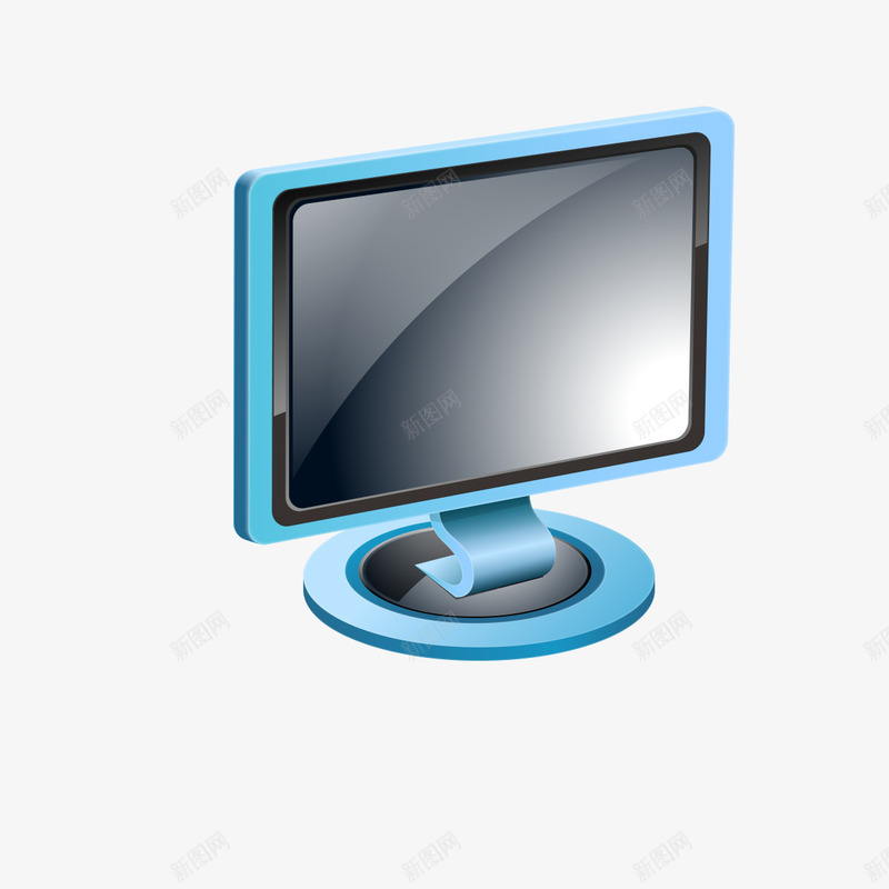 蓝色电脑屏幕png免抠素材_新图网 https://ixintu.com 屏幕 电脑 电脑屏幕 蓝色