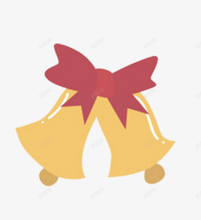 两个铃铛png免抠素材_新图网 https://ixintu.com 圣诞 插画 蝴蝶结免抠PNG素材 领带