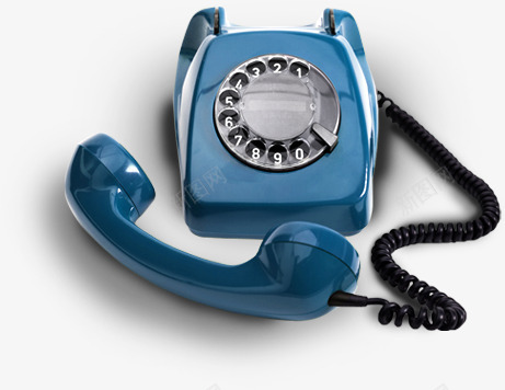 电话座机蓝色电话装饰png免抠素材_新图网 https://ixintu.com 座机 电话 蓝色 装饰
