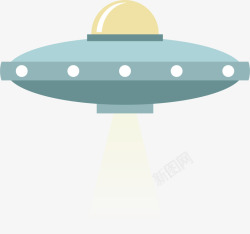 手绘UFO矢量图素材