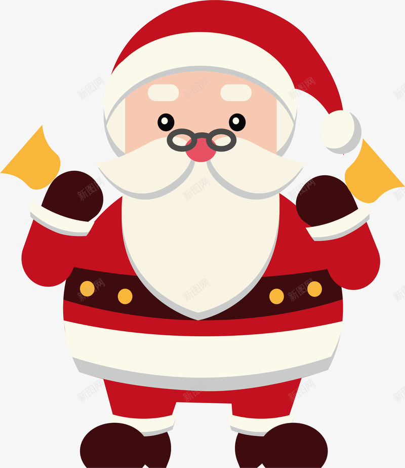 摇铃铛圣诞老人png免抠素材_新图网 https://ixintu.com 圣诞老人 圣诞节 手拿铃铛 手摇铃铛 摇铃铛 矢量png 铃铛