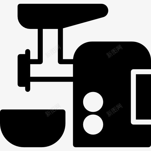 绞肉机图标png_新图网 https://ixintu.com 厨房用具 器皿 屠夫 工具 烹饪 绞肉机