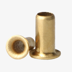 空心铜铆钉微距特写素材