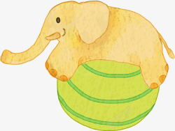 小象带着动物玩耍卡通大象高清图片