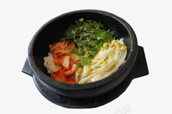 青菜豆芽韩式拌饭素材