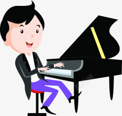 钢琴师卡通钢琴师高清图片