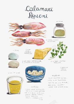 卡通厨房食物素材