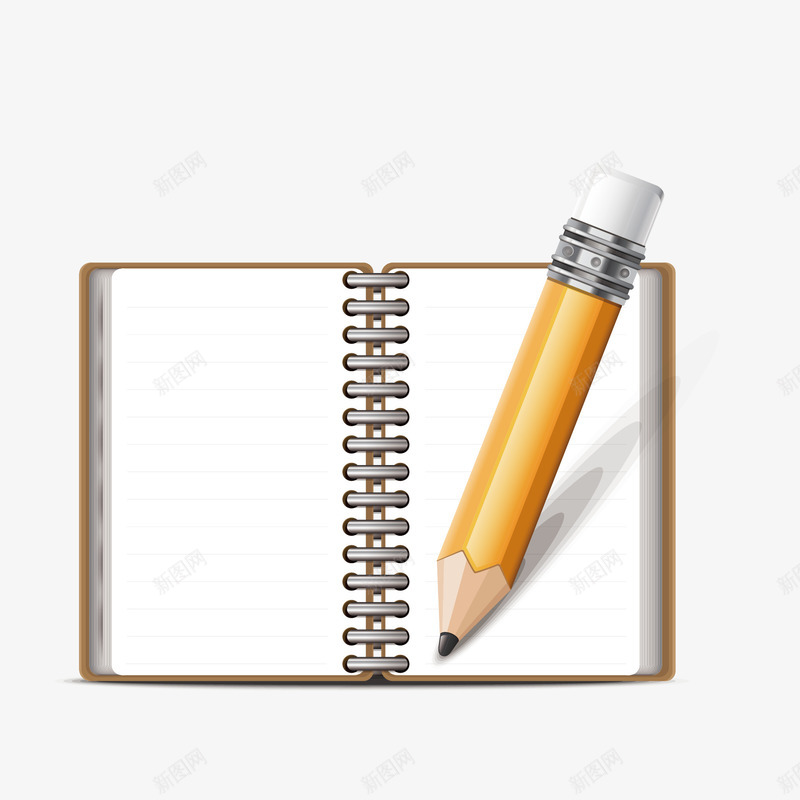 铅笔和本子图标png_新图网 https://ixintu.com 图标 本子 铅笔