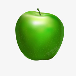 水果苹果青色质感光泽矢量图素材