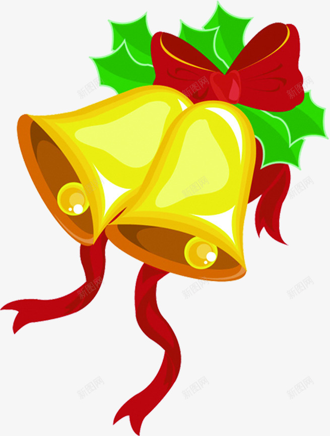 金色铃铛圣诞png免抠素材_新图网 https://ixintu.com 圣诞 素材 金色 铃铛
