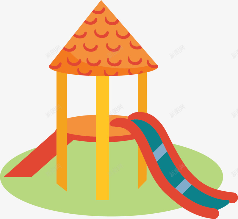橙色立体玩具滑梯png免抠素材_新图网 https://ixintu.com 儿童玩具 游乐设施 游戏 滑滑梯 玩具滑梯 玩耍 童年 童趣