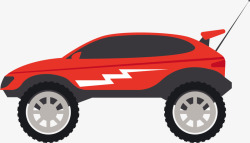 红色的遥控车红色扁平玩具遥控车高清图片