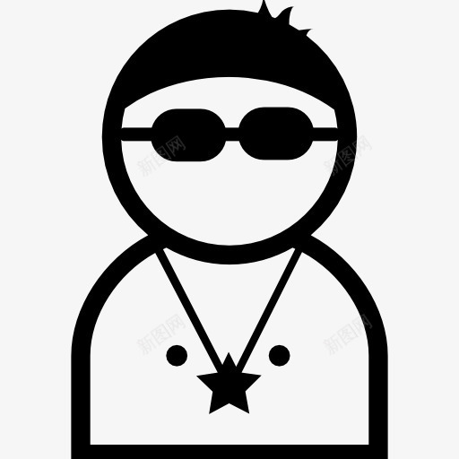 用户带着墨镜和星星项链图标png_新图网 https://ixintu.com 人 头像 用户头像 男人 简介 轮廓