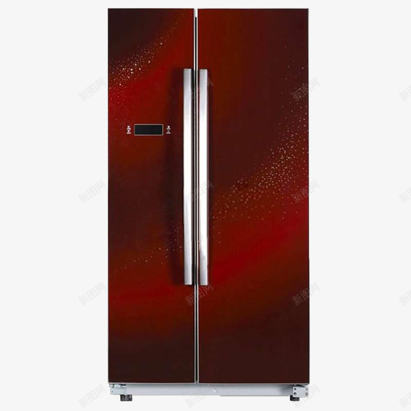 红黑色对开门冰箱png免抠素材_新图网 https://ixintu.com 冰箱 家用电器 家电 对开门冰箱 电冰箱 电器