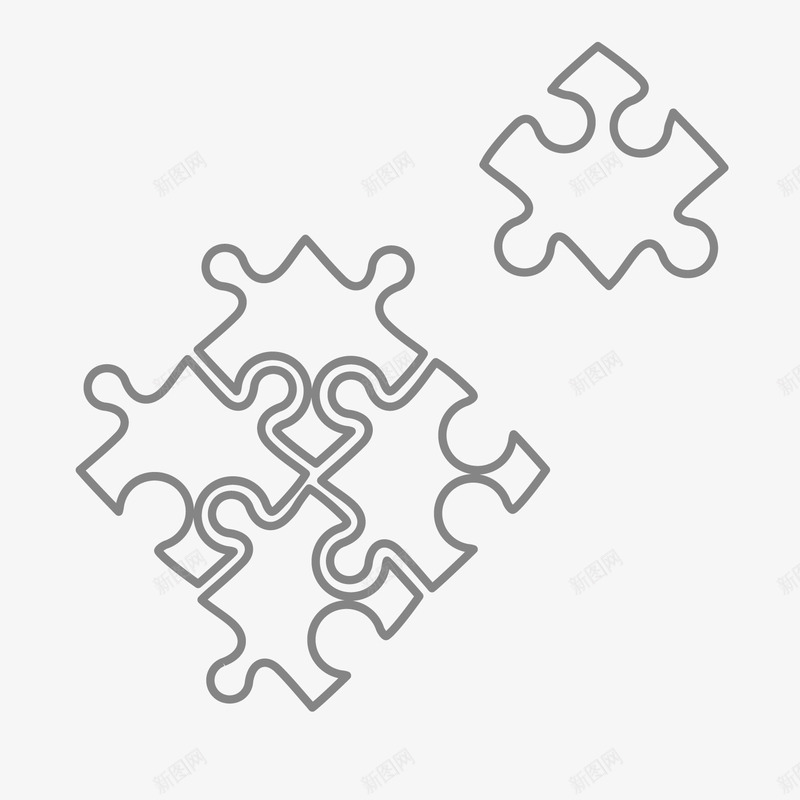 拼图图标矢量图ai_新图网 https://ixintu.com 拼图图标 教育 灰色 矢量ai 科技 网页 金融 矢量图