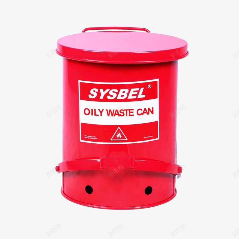 红色创意垃圾桶png免抠素材_新图网 https://ixintu.com 产品实物 储物 卫浴 厨房 客厅 带盖 收纳桶