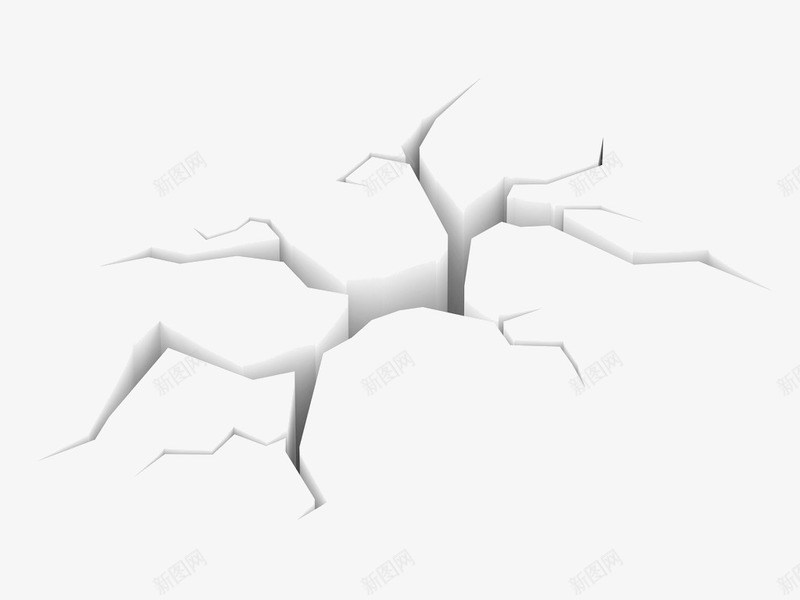 白色裂缝png免抠素材_新图网 https://ixintu.com 材质 渲染 白色 白色裂缝 裂缝 设计