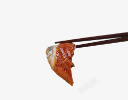 筷子夹鳗鱼素材