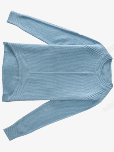 纯色毛衣png免抠素材_新图网 https://ixintu.com 圆弧 圆领 蓝色 长袖