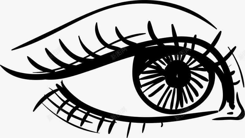 全国爱眼日手绘眼睛图标png_新图网 https://ixintu.com 一只眼睛 全国爱眼日 手绘眼睛 爱护眼睛 画画 绘画