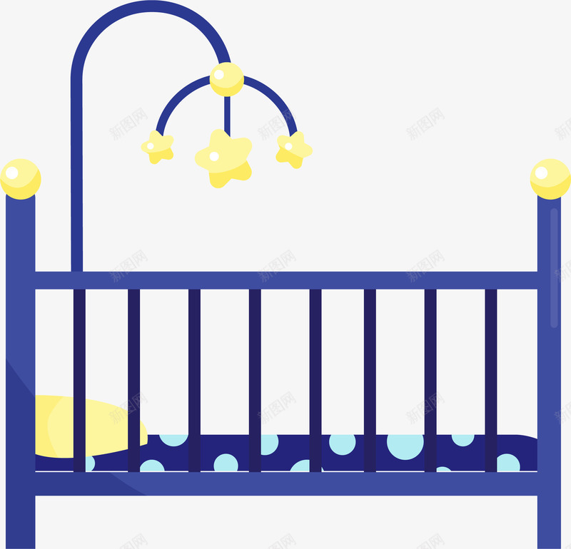 简约婴儿床png免抠素材_新图网 https://ixintu.com 卡通装饰 可爱 婴儿床 婴儿床俯视图 婴儿物品 矢量图案 设计图