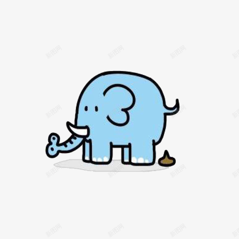 卡通保护动物大象png免抠素材_新图网 https://ixintu.com 卡通动物 可爱大象 大象