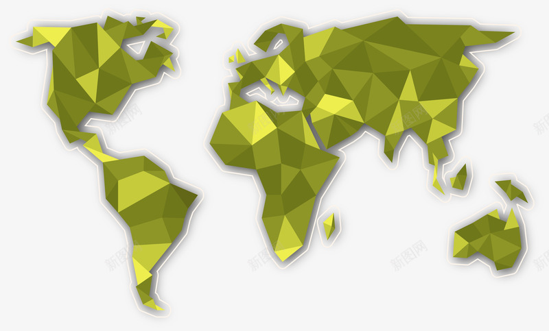 草绿色低多边形世界地图矢量图eps免抠素材_新图网 https://ixintu.com 世界地图 低多边形 全球化 矢量素材 绿色地图 矢量图
