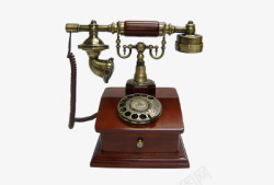 实拍古董古典电话高清图片