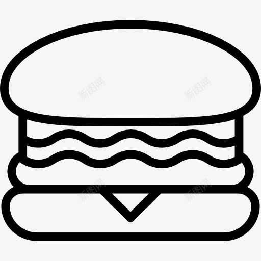 burguer图标png_新图网 https://ixintu.com 垃圾食品 快餐 汉堡 育肥 面包 食品