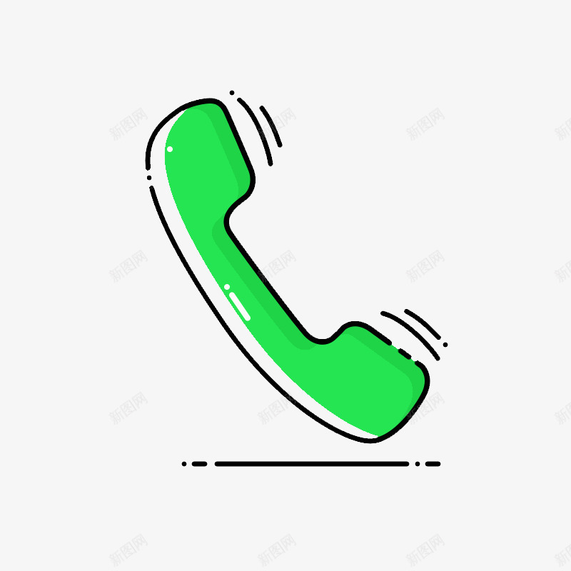 绿色电话图标图案png_新图网 https://ixintu.com 图标 图案 电话 绿色