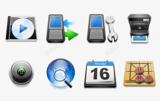 通讯图标png_新图网 https://ixintu.com 播放器 日历 电话图标 象棋 通讯图标
