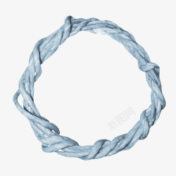 淡蓝色麻绳素材