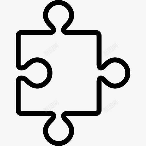 拼图的轮廓图标png_新图网 https://ixintu.com 仪表盘图标 形状 拼图 概述 轮廓